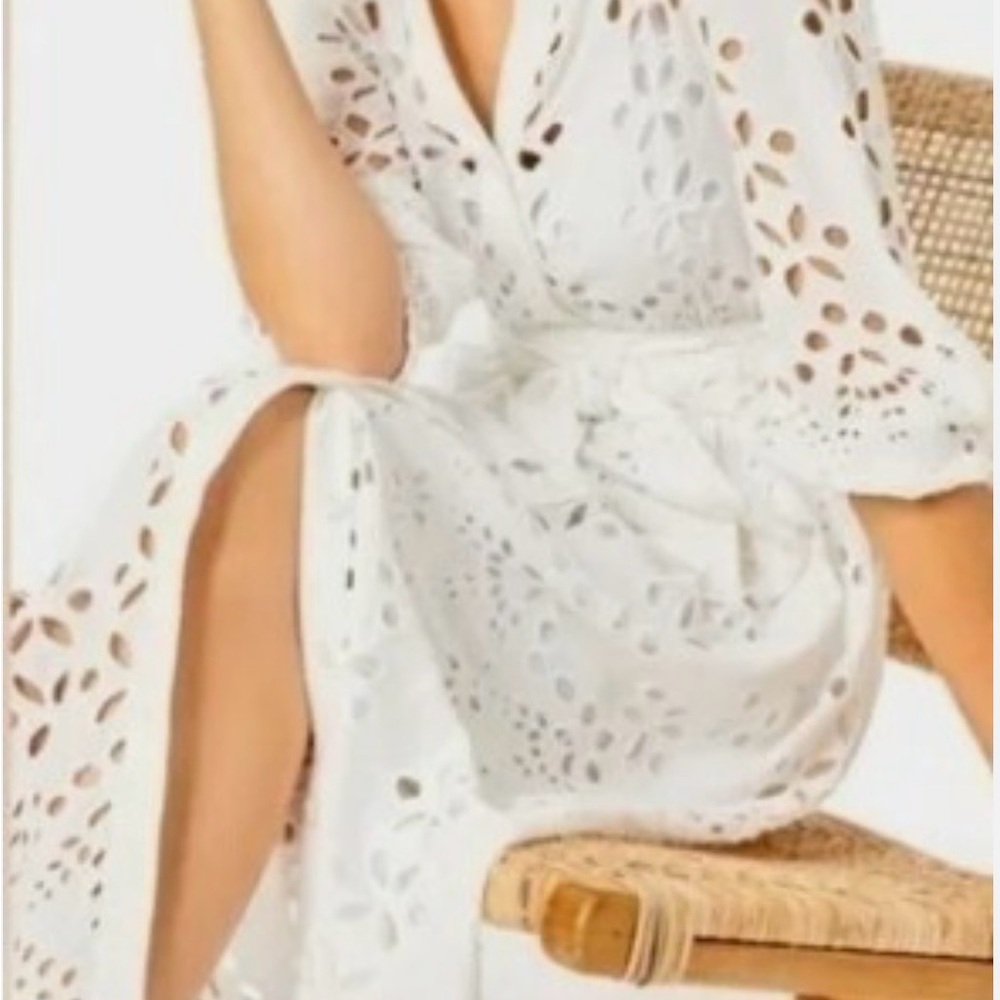 NWT Lilly Pulitzer Amrita Midi White Eyelet Dress - Picture 6 of 10